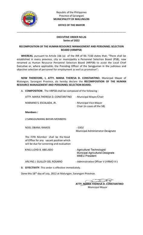 composition of personnel selection board|MEMORANDUM CIRCULAR TO : ALL HEADS OF .